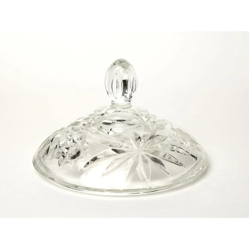 VTG Vintage Anchor Hocking‎ Star of David Starburst Candy Dish and Lid